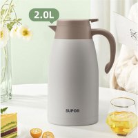 定制苏泊尔保温壶2.0L奶油白TKC200KH53不锈钢暖水壶1个