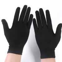 加厚礼仪手套 黑色 汗布棉布手套劳保手套1双
