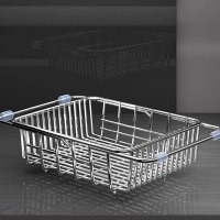 沥水篮不锈钢洗菜盆可伸缩水槽沥水架38*28cm 1个