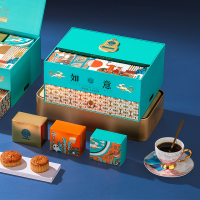 稻香村如意1.24kg 广式苏式晋式月饼组合装中秋礼盒 1盒