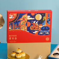 稻香村喜乐会750g广式苏式晋式月饼组合装中秋礼盒 1盒