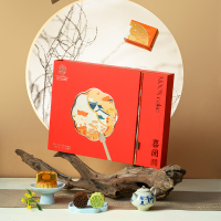 稻香村喜团圆800g广式苏式晋式陈皮牡丹月饼组合装中秋礼盒 1盒