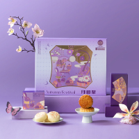 稻香村月相聚550g广式苏式玫瑰豆沙月饼组合装中秋礼盒 1盒