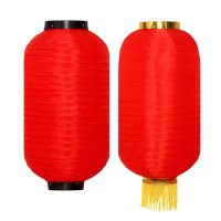 全红灯笼10寸折叠灯笼装饰灯笼 1个