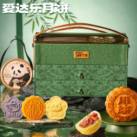 爱达乐巴蜀雅月1800g奶黄流沙益生元多口味月饼组合中秋礼盒 1盒