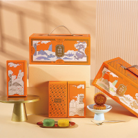 鲜记 感恩有 礼月饼礼盒870克桃山紫薯五仁蔓越莓多口味组合装中秋礼盒 1盒