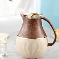 欧式保温壶家用保温水壶暖水壶咖啡壶1000ml 木纹色 1个