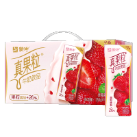 蒙牛真果粒牛奶饮品250g*12盒 草莓口味1件
