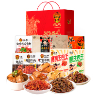 张飞牛肉零食礼盒1021g麻辣牛肉灯影牛肉丝砣砣牛肉豆干组合装1盒