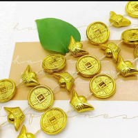 小元宝金色招财铜钱元宝链条2米 1条
