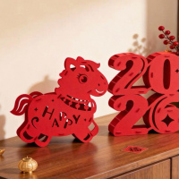 2026马年送福毛毡摆件 2026:37*12.5*43马年送福 :37*12.5*45组合1套