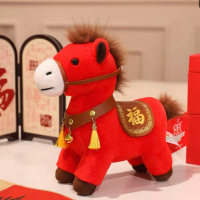 2026马年吉祥物公仔摆件马上有福[红马]10寸[站高25厘米)1个