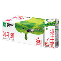 蒙牛纯牛奶全脂灭菌乳康美苗条装200ml*24盒 1件