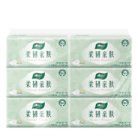 心相印2DT100(包装)云感柔韧亲肤三层100抽塑装抽纸ZTA0005593(6包*2提)