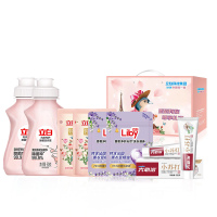 立白家庭呵护基础款648g洗衣液洗衣凝珠牙膏组合套装1套