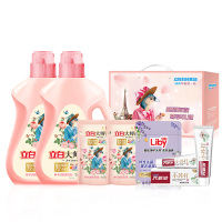 立白家庭洗护七件套B款2464g洗衣液牙膏洗衣凝珠组合套装1套