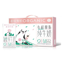 圣牧(shengmu) 有机高钙脱脂纯牛奶0脂肪250ml12盒整箱高端牛奶
