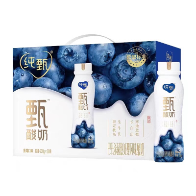 蒙牛 纯甄蓝莓风味酸奶 230g*10盒(30箱起订)