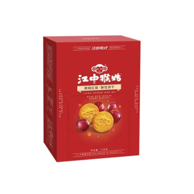 江中食疗 江中猴姑牌酥性饼干 朗姆红提144g*4盒