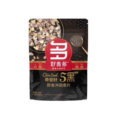 好麦多黑金5+3即食冲调麦片528g/袋