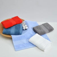 洁丽雅 简约素雅方巾(灰蓝粉白)34*34cm 48g 一条装