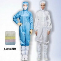 直拉式防静电连帽连体服