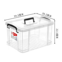 禧天龙整理塑料透明收纳箱16L 尺寸39.3*28.2*22.3CM
