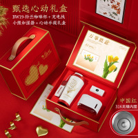 小熊加湿器+红色铃兰咖啡杯礼盒套装三八女神节伴手礼