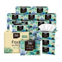 洁柔油画4层M码抽纸18包 整箱