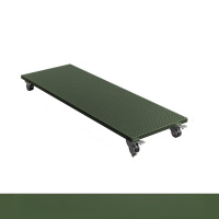 华盾墨绿色冷轧钢板托盘70 *60*5cm下装4个万向滚轮最大承重200KG