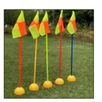 宇生富 足球旗面+1.5米ABS杆+注水底座