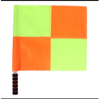 宇生富 足球比赛不锈钢杆防水大方格边裁旗总长45cm 柄11cm