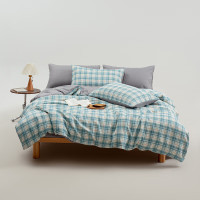 無印良品 米几棉麻四件套200*230cm-棉麻蓝MJ-T2025-0299