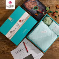 洁丽雅-愫时光洗浴三件套W1169/W1898(1条毛巾+1条浴巾+1个浴花) 1套