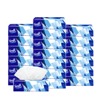 得宝(TEMPO)一博同款抽纸真M码无香4层80抽*20包湿水不易破纸巾餐巾纸1箱