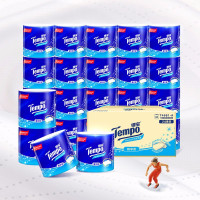 得宝(TEMPO)一博同款有芯卷纸 无香4层135g*24卷可冲散卫生纸卷筒纸1箱