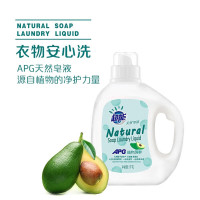 超能天然皂液2KG桶装牛油果天然植物皂液洗衣液婴幼儿可用机洗手洗 1瓶