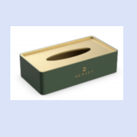 酒店长方形纸巾盒PU皮LOGO压印240*125*65mm