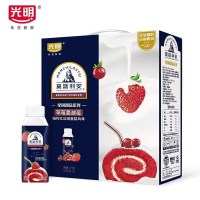 光明莫斯利安草莓蔓越莓纽约红丝绒蛋糕酸奶200g*10盒 1提