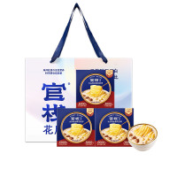 官栈金蝶胶全谷物榛子碧根果花胶粥238g*3碗装 1盒