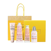 欧舒丹经典手霜礼盒甜蜜樱花润手霜30ml+润手霜10ml+唇膏12ml+润肤露35ml 1套