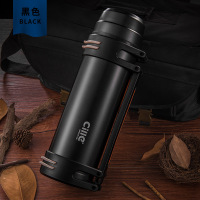 希乐大容量保温壶304不锈钢真空保温水壶户外旅游保温瓶儒雅黑2.2L 1个