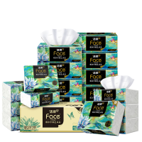 洁柔牌纸面巾(艺术油画软抽)80抽4层(18包装) 1箱