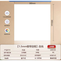 欧普照明集成吊顶嵌入式吸顶灯300*300 24W 1个