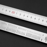 广博30cm不锈钢直尺测量绘图刻度尺子