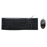 罗技(Logitech)MK200 企业级有线键鼠套装 USB电脑台式机笔记本通用键鼠套装 全尺寸