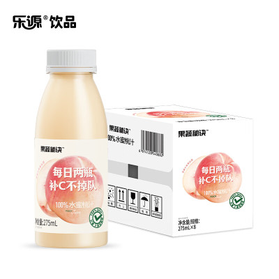 乐源 果蔬秘诀水蜜桃汁 275ml*8瓶