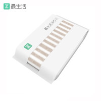 最生活(a-life)浴巾·条纹系列强吸水大毛巾洗脸纯棉加厚长绒棉裹巾 A-1173 棕白