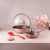双立人(ZWILLING)ZW-EY106 ZWILLING Enjoy 中式煎炒锅三件套(粉色)