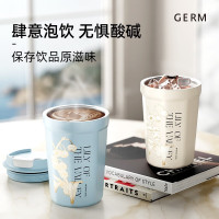 GERM格沵铃兰系列菱形咖啡杯390ml(颜色随机:绯白/屿蓝)